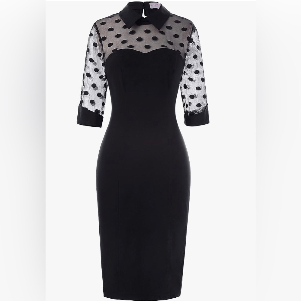 Vintage 1920s mesh pencil dress